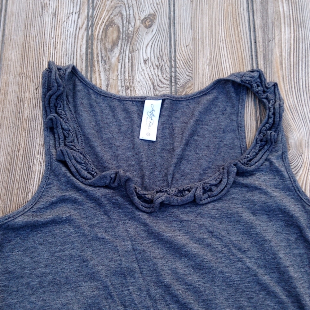 Active Basic Lightweight Ruffly Racerback Tank Top - image 3